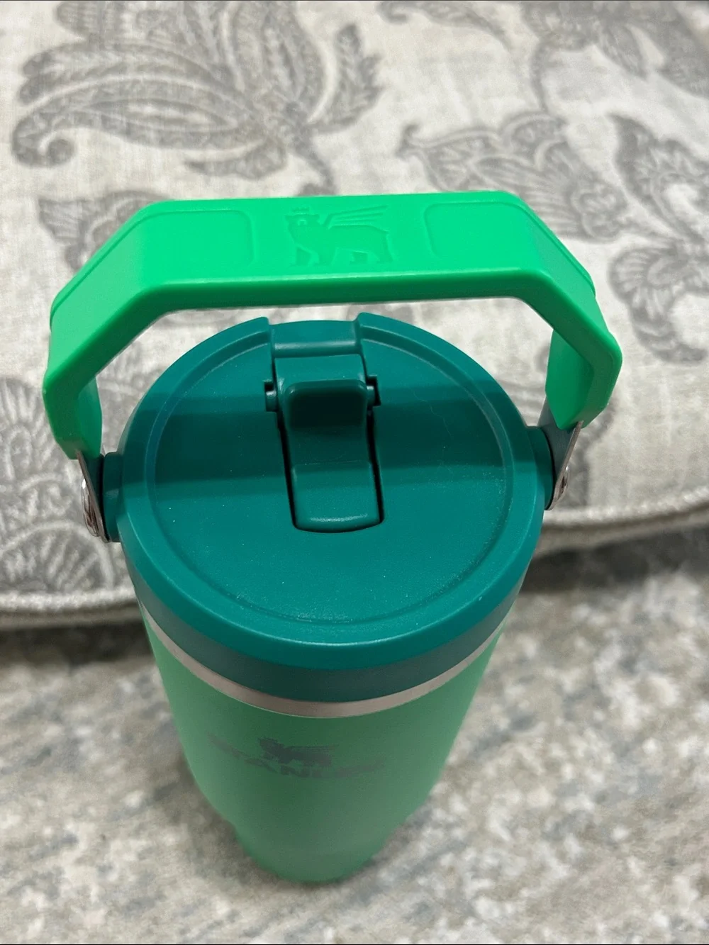 32 oz. Stanley Bright Meadow Green, Flipster Travel Tumbler with Foldable Handle - Picture 2 of 6